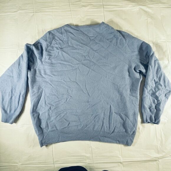 Polo Ralph Lauren 100% Merino Wool V-Neck Sweater Blue Men’s 2X Pullover - Picture 10 of 10